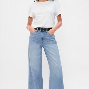 GAP Light Blue High Rise Wide-Leg Jeans